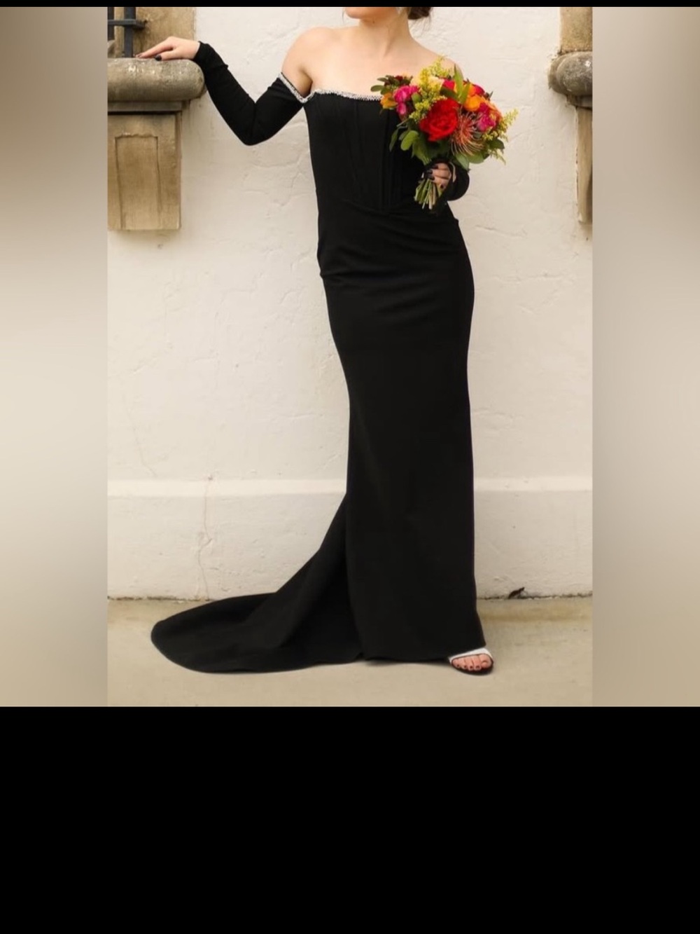 Sherri Hill Black Dress Tags and Extra Buttons